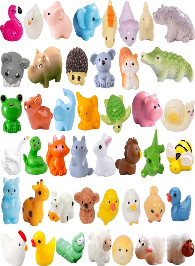 Damyda 46pcs Mini Resin Animal Styles Tiny Resin Animals - Image 1